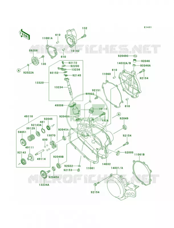 Engine Covers Kawasaki MOTOS 85 2011 KX85  KX85ABF