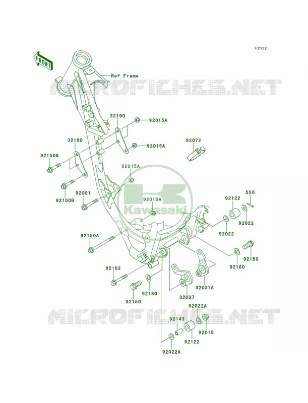 Engine Mount Kawasaki MOTOS 85 2011 KX85  KX85ABF