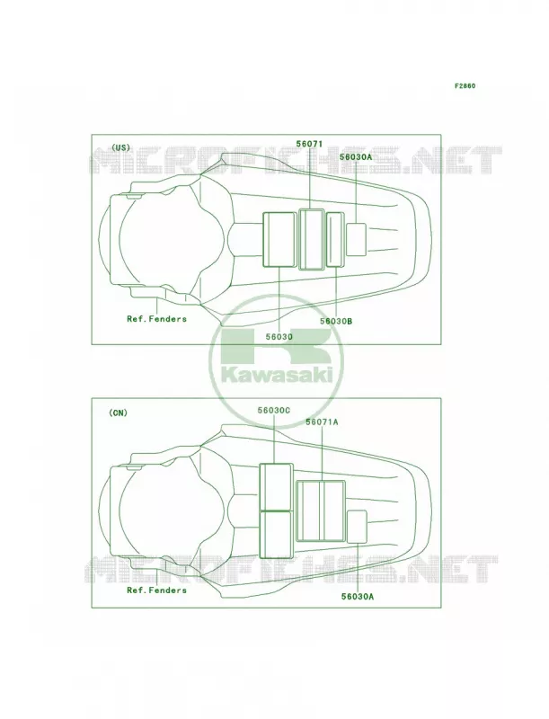 Labels Kawasaki MOTOS 85 2011 KX85  KX85ABF