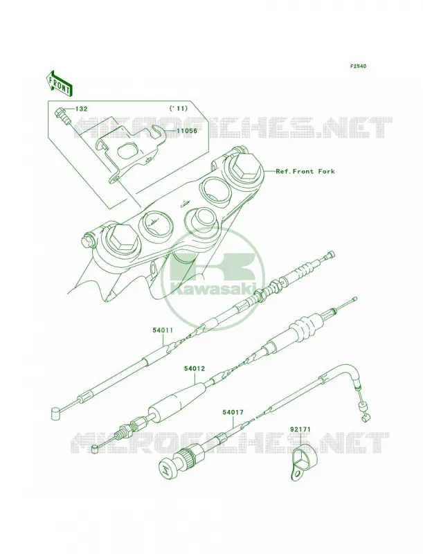 Cables Kawasaki MOTOS 140 2009 KLX140 Monster Energy  KLX140A9FA