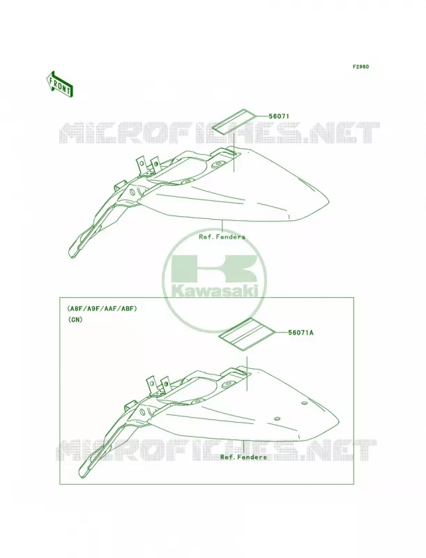 Labels Kawasaki MOTOS 140 2009 KLX140 Monster Energy  KLX140A9FA