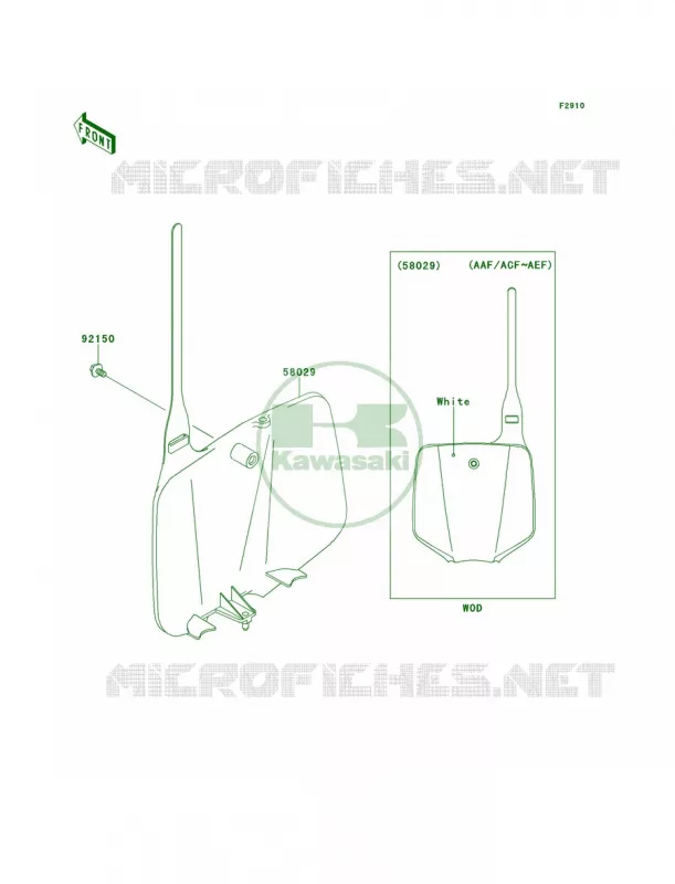 Accessory Kawasaki MOTOS 65 2011 KX65   KX65ABF
