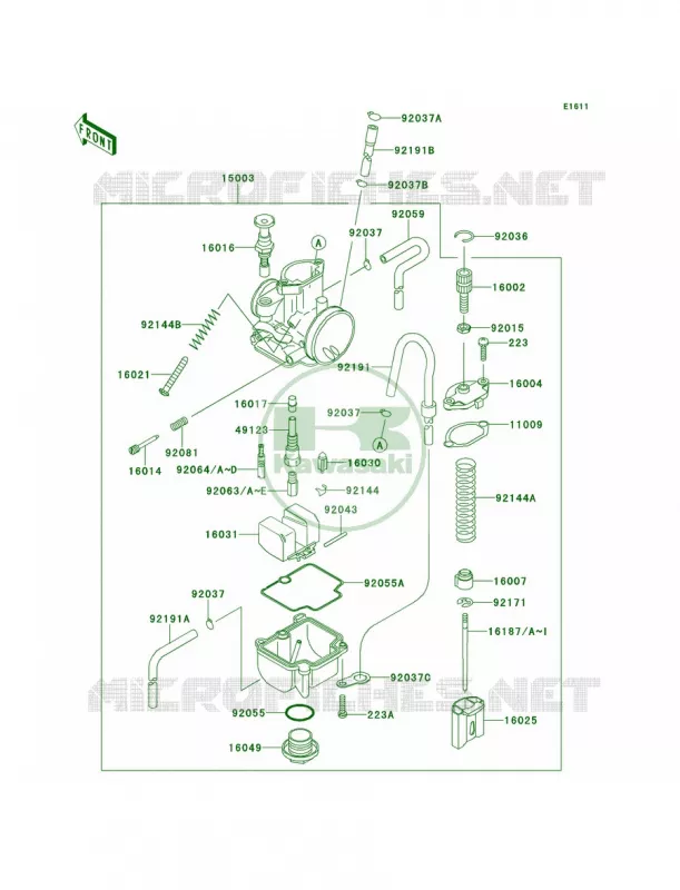Carburetor Kawasaki MOTOS 85 2010 KX85  KX85AAF