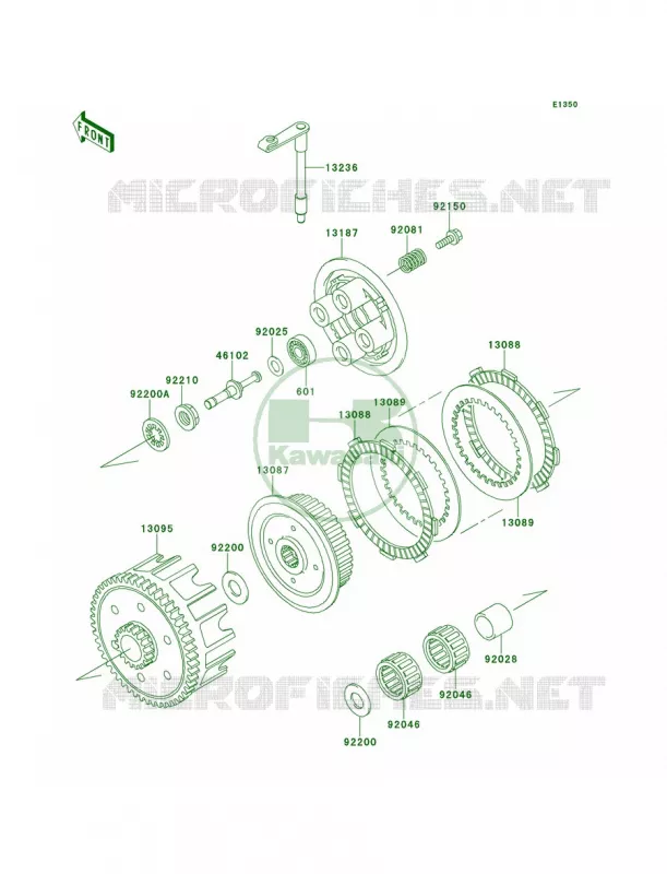 Clutch Kawasaki MOTOS 85 2010 KX85  KX85AAF