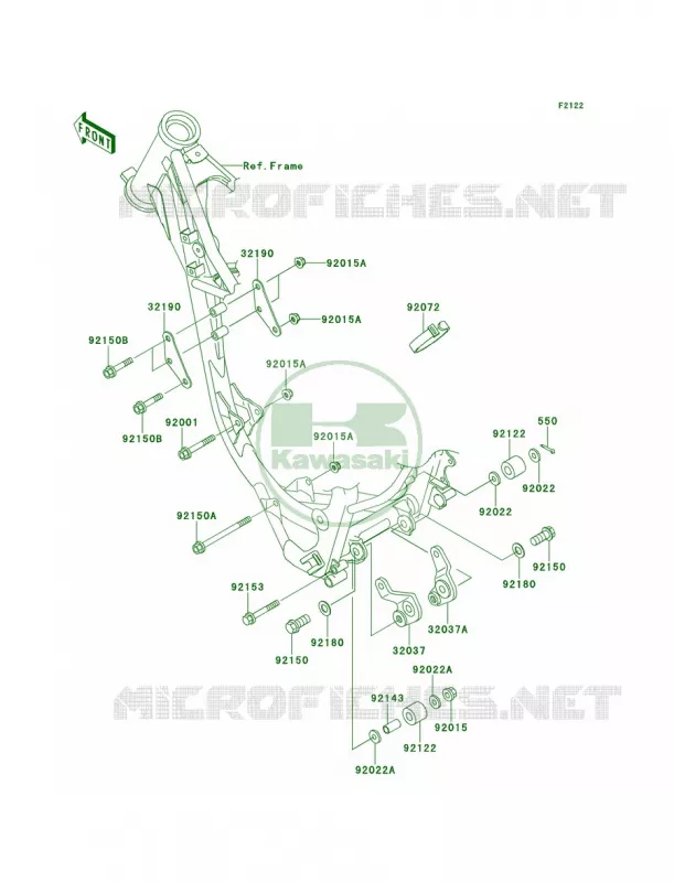 Engine Mount Kawasaki MOTOS 85 2010 KX85  KX85AAF