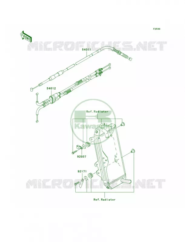 Cables Kawasaki MOTOS 450 2010 KX450F  KX450EAF