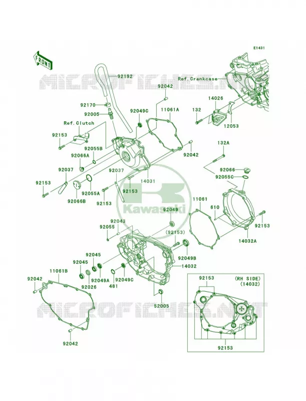 Engine Covers Kawasaki MOTOS 450 2010 KX450F  KX450EAF
