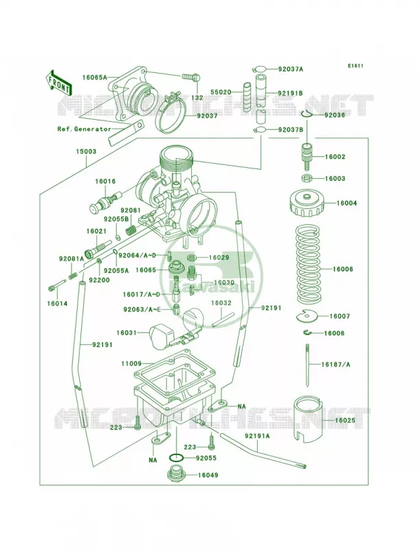 Carburetor Kawasaki MOTOS 65 2009 KX65 Monster Energy  KX65A9FA