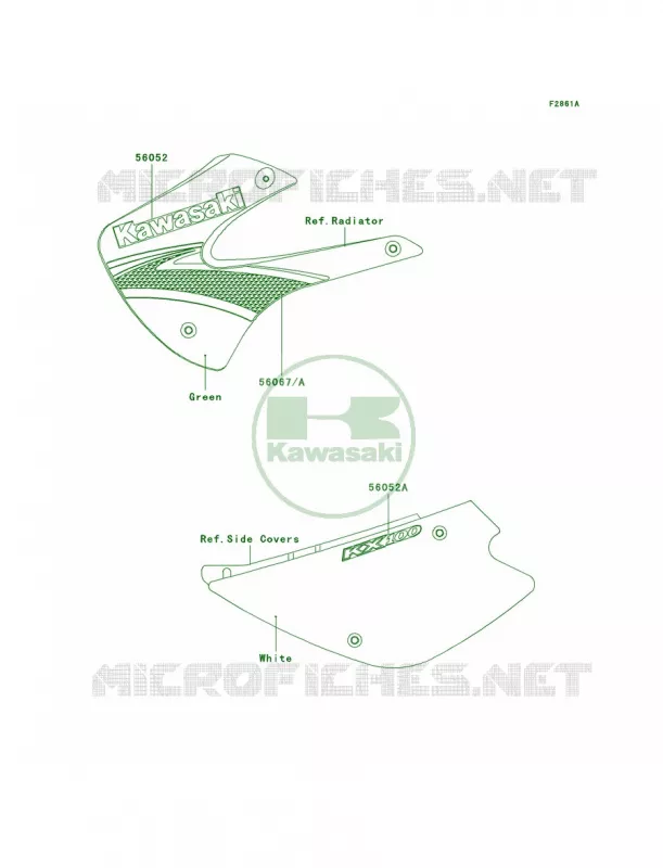 DecalsGreenD7F Kawasaki MOTOS 100 2009 KX100 Monster Energy  KX100D9FA