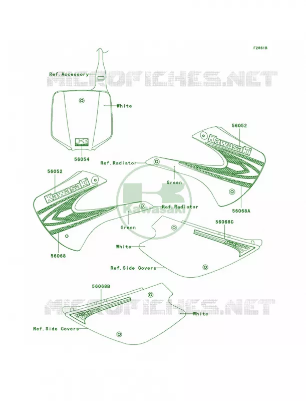 DecalsGreenD8F Kawasaki MOTOS 100 2009 KX100 Monster Energy  KX100D9FA