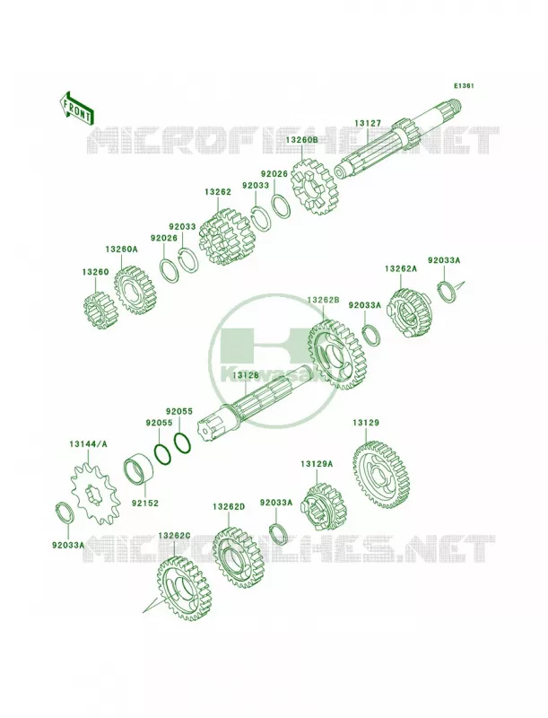 Transmission Kawasaki MOTOS 100 2009 KX100 Monster Energy  KX100D9FA