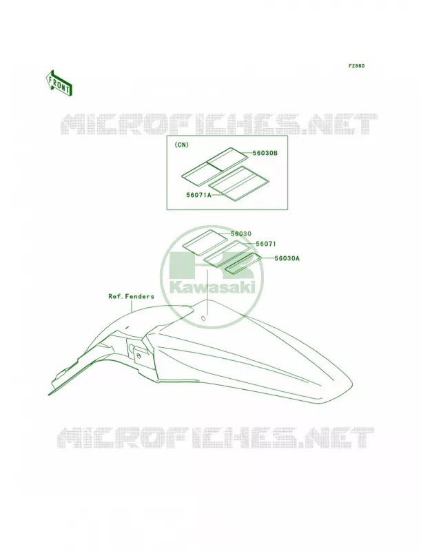 Labels Kawasaki MOTOS 250 2009 KX250F Monster Energy  KX250W9FA