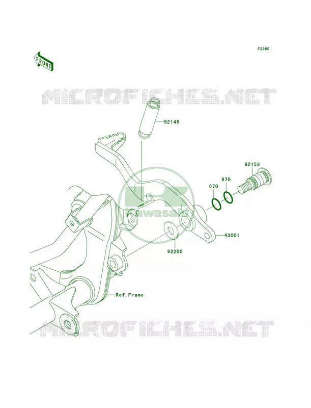 Brake Pedal Kawasaki MOTOS 140 2009 KLX140L  KLX140B9F