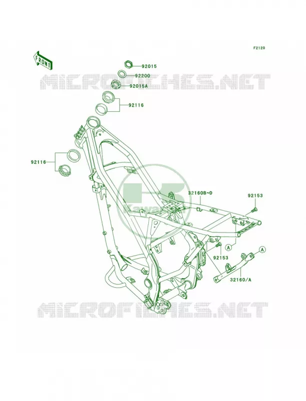 Frame Kawasaki MOTOS 140 2009 KLX140L  KLX140B9F