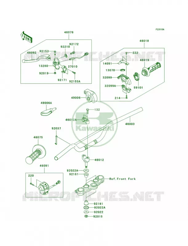 HandlebarBBF Kawasaki MOTOS 140 2009 KLX140L  KLX140B9F