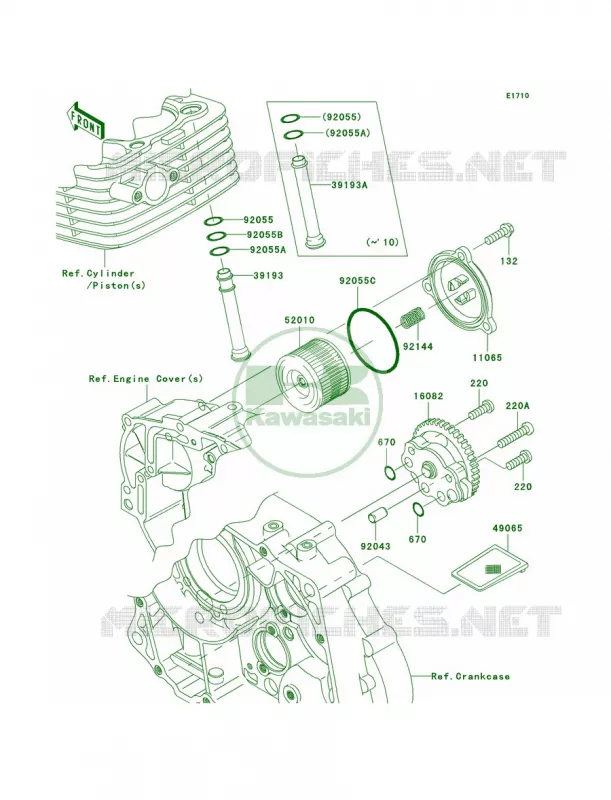 Oil Pump Kawasaki MOTOS 140 2009 KLX140L  KLX140B9F