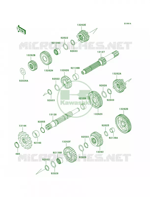 TransmissionBAFBBF Kawasaki MOTOS 140 2009 KLX140L  KLX140B9F