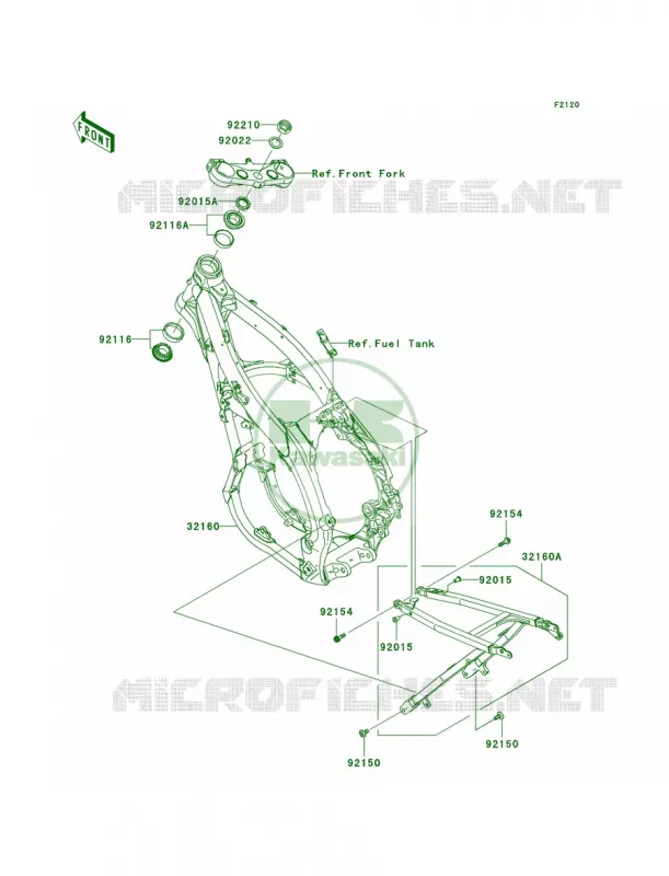 Frame Kawasaki MOTOS 450 2009 KX450F  KX450E9F
