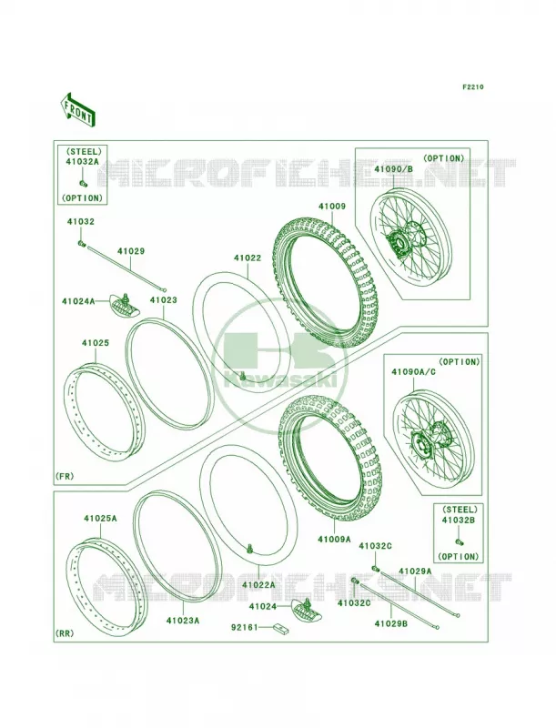 WheelsTires Kawasaki MOTOS 450 2009 KX450F  KX450E9F