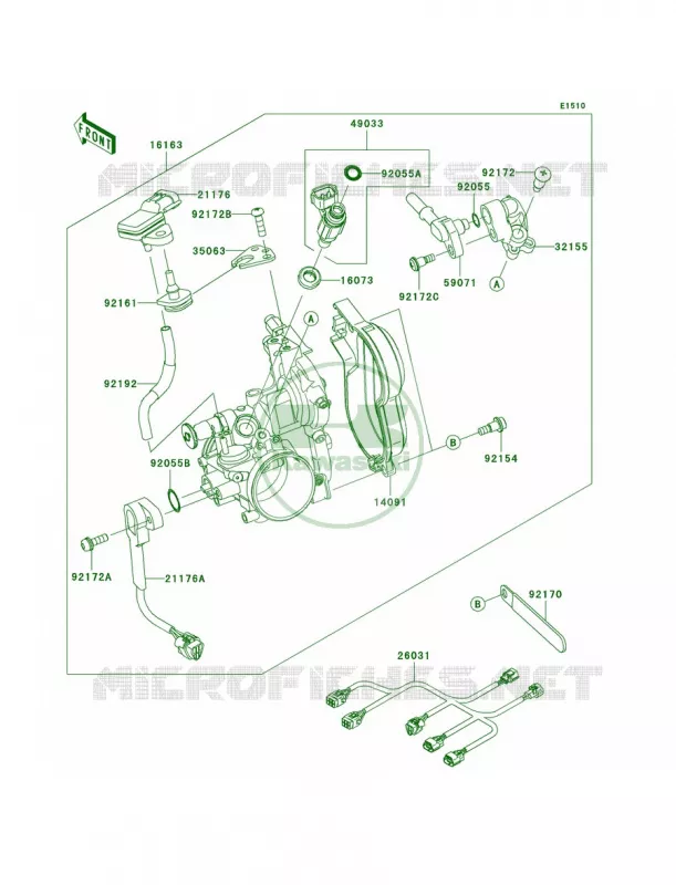 Throttle Kawasaki MOTOS 450 2009 KX450F Monster Energy  KX450E9FA