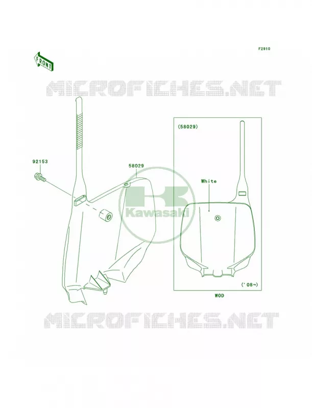 Accessory Kawasaki MOTOS 85 2008 KX85  KX85A8F