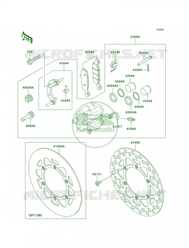 Front Brake Kawasaki MOTOS 85 2008 KX85  KX85A8F