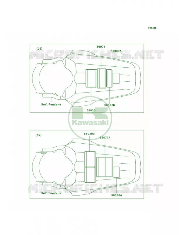 LabelsA9FA Kawasaki MOTOS 85 2008 KX85  KX85A8F