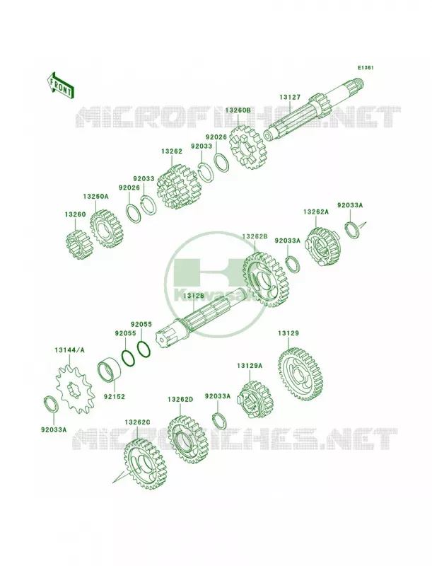 Transmission Kawasaki MOTOS 85 2008 KX85  KX85A8F