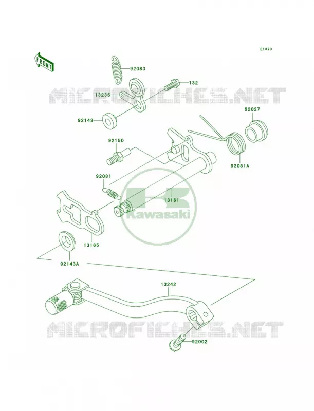 Gear Change Mechanism Kawasaki MOTOS 100 2008 KX100  KX100D8F