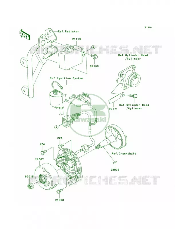 Generator Kawasaki MOTOS 100 2008 KX100  KX100D8F
