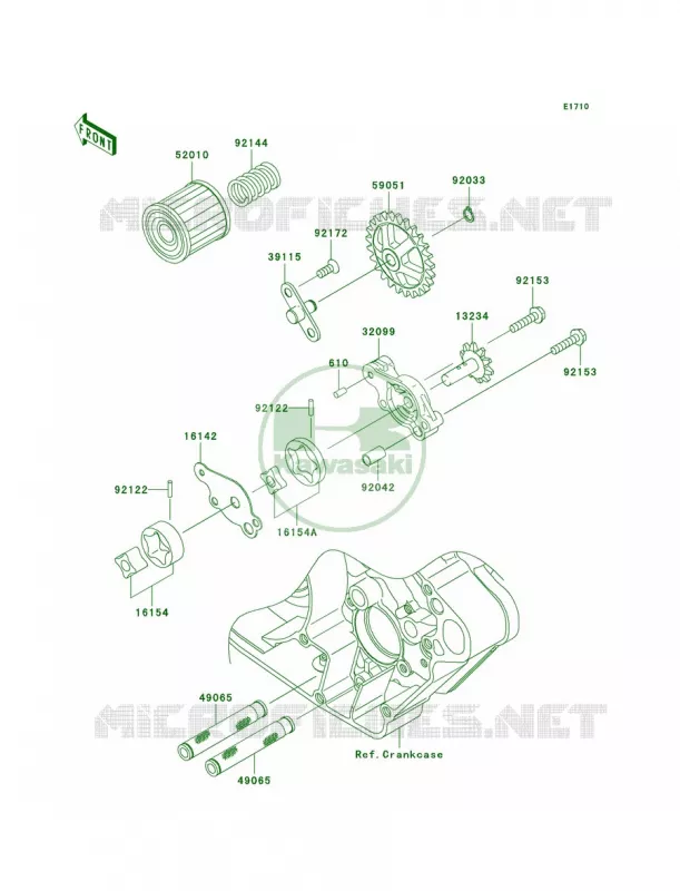 Oil Pump Kawasaki MOTOS 250 2008 KX250F  KX250T8F