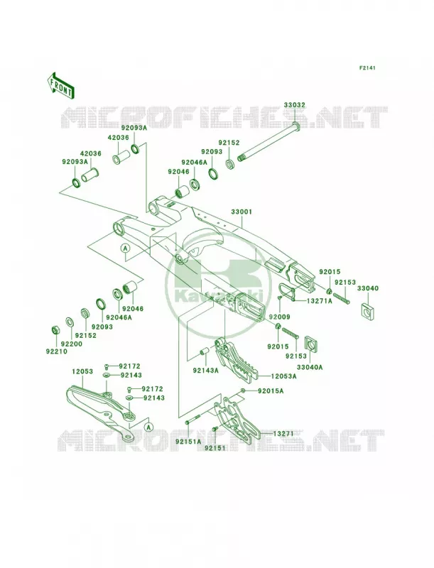 Swingarm Kawasaki MOTOS 450 2008 KX450F  KX450D8F