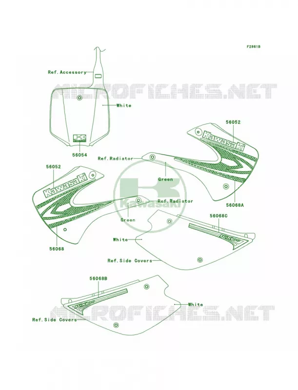 DecalsGreenA8F Kawasaki MOTOS 85 2009 KX85  KX85A9F