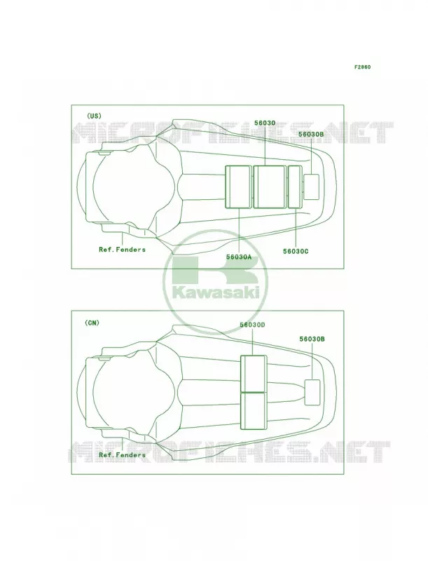 LabelsA6FA7F Kawasaki MOTOS 85 2009 KX85  KX85A9F