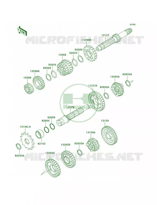 Transmission Kawasaki MOTOS 85 2009 KX85  KX85A9F
