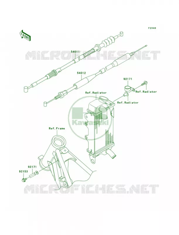 Cables Kawasaki MOTOS 85 2009 KX85 Monster Energy  KX85A9FA