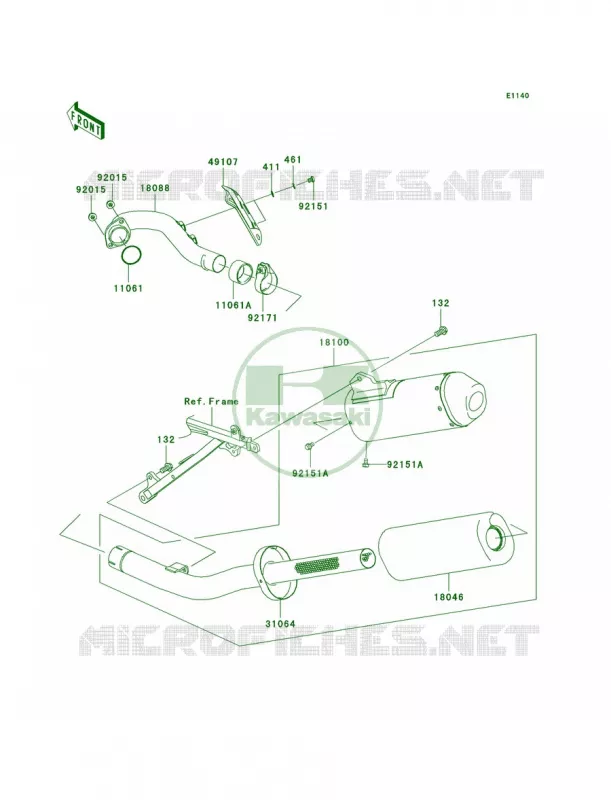 Mufflers Kawasaki MOTOS 250 2007 KX250F  KX250T7F