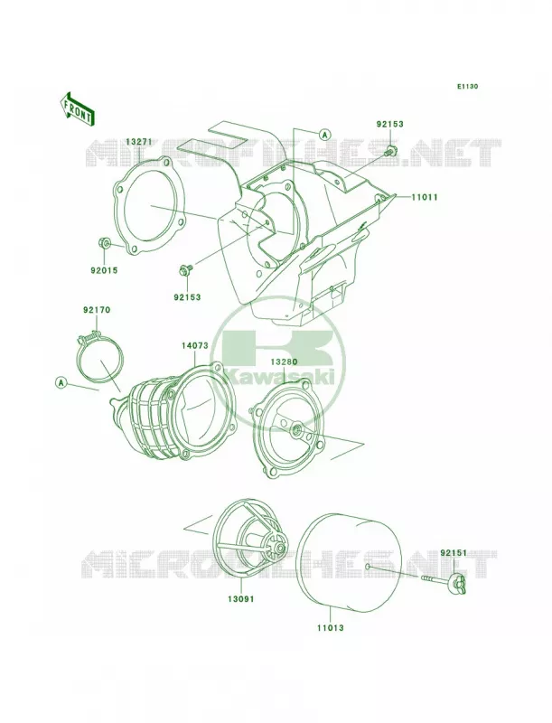 Air Cleaner Kawasaki MOTOS 65 2007 KX65  KX65A7F