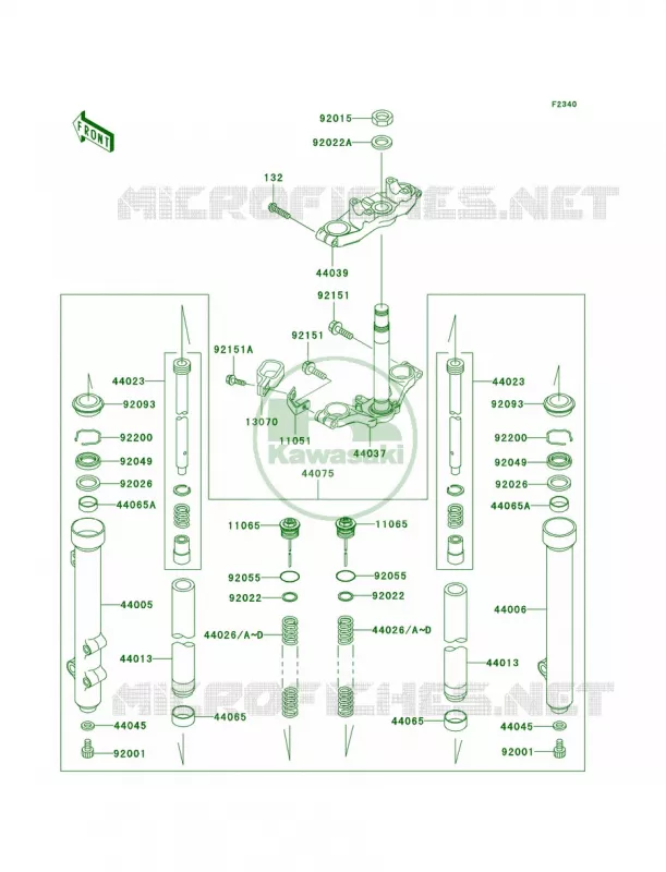 Front ForkA6F Kawasaki MOTOS 65 2007 KX65  KX65A7F