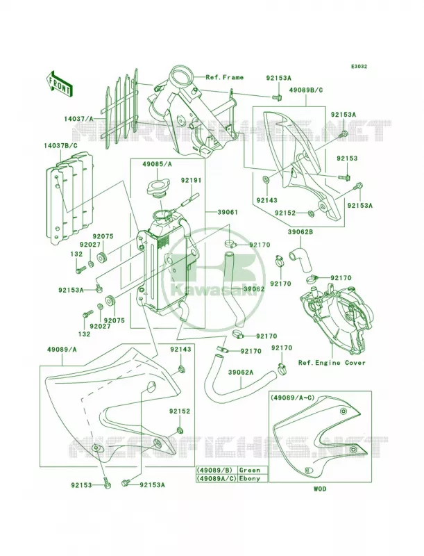 Radiator Kawasaki MOTOS 65 2007 KX65  KX65A7F