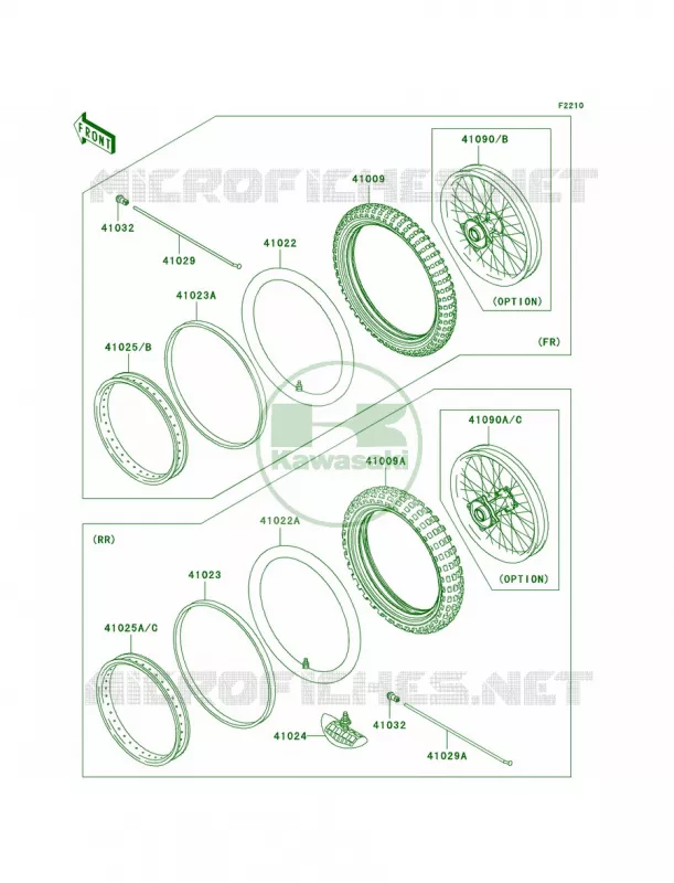 WheelsTires Kawasaki MOTOS 65 2007 KX65  KX65A7F