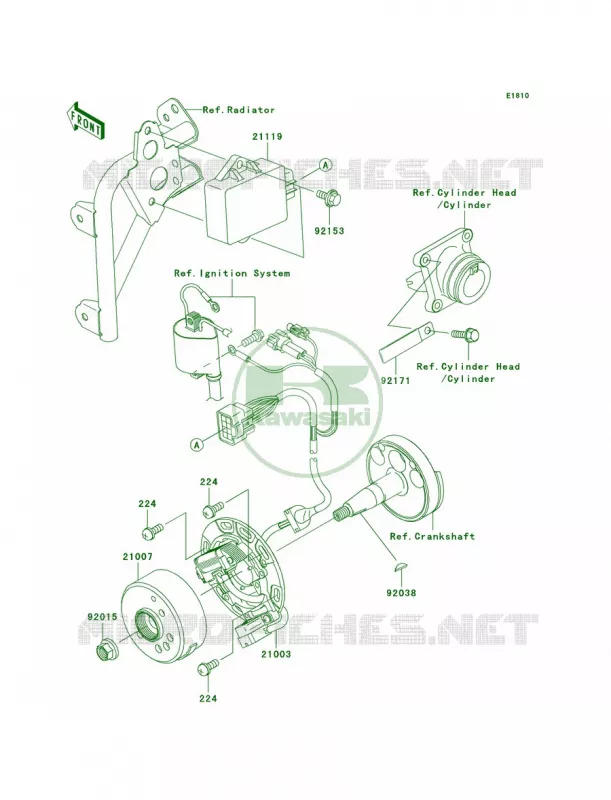 Generator Kawasaki MOTOS 85 2007 KX85  KX85A7F
