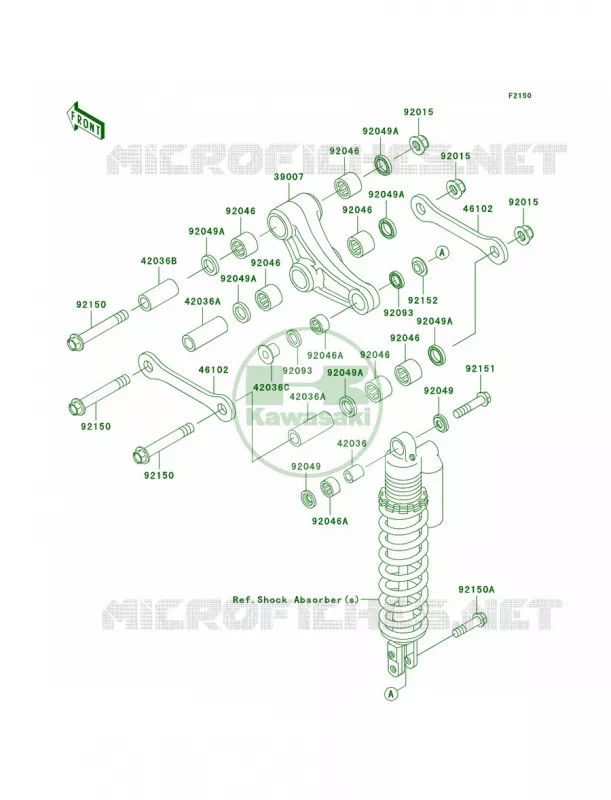 Rear Suspension Kawasaki MOTOS 85 2007 KX85  KX85A7F