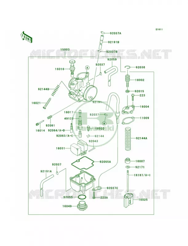 Carburetor Kawasaki MOTOS 100 2006 KX100  KX100D6F