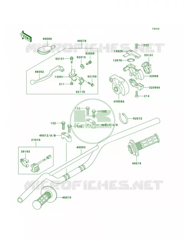 Handlebar Kawasaki MOTOS 100 2006 KX100  KX100D6F