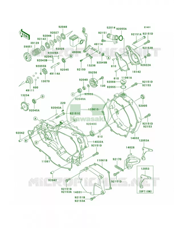 Engine Covers Kawasaki MOTOS 250 2006 KX250  KX250R6F