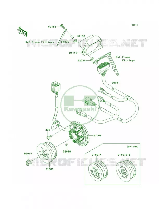 Generator Kawasaki MOTOS 250 2006 KX250  KX250R6F
