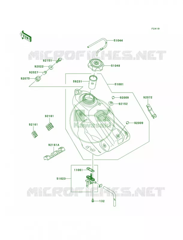 Fuel Tank Kawasaki MOTOS 250 2006 KX250F  KX250T6F