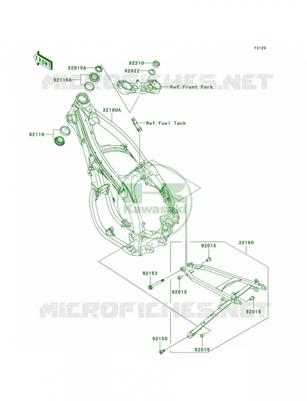 Frame Kawasaki MOTOS 450 2006 KX450F  KX450D6F