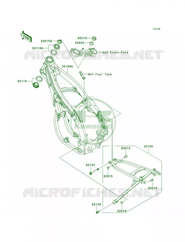 Frame Kawasaki MOTOS 450 2006 KX450F  KX450D6F